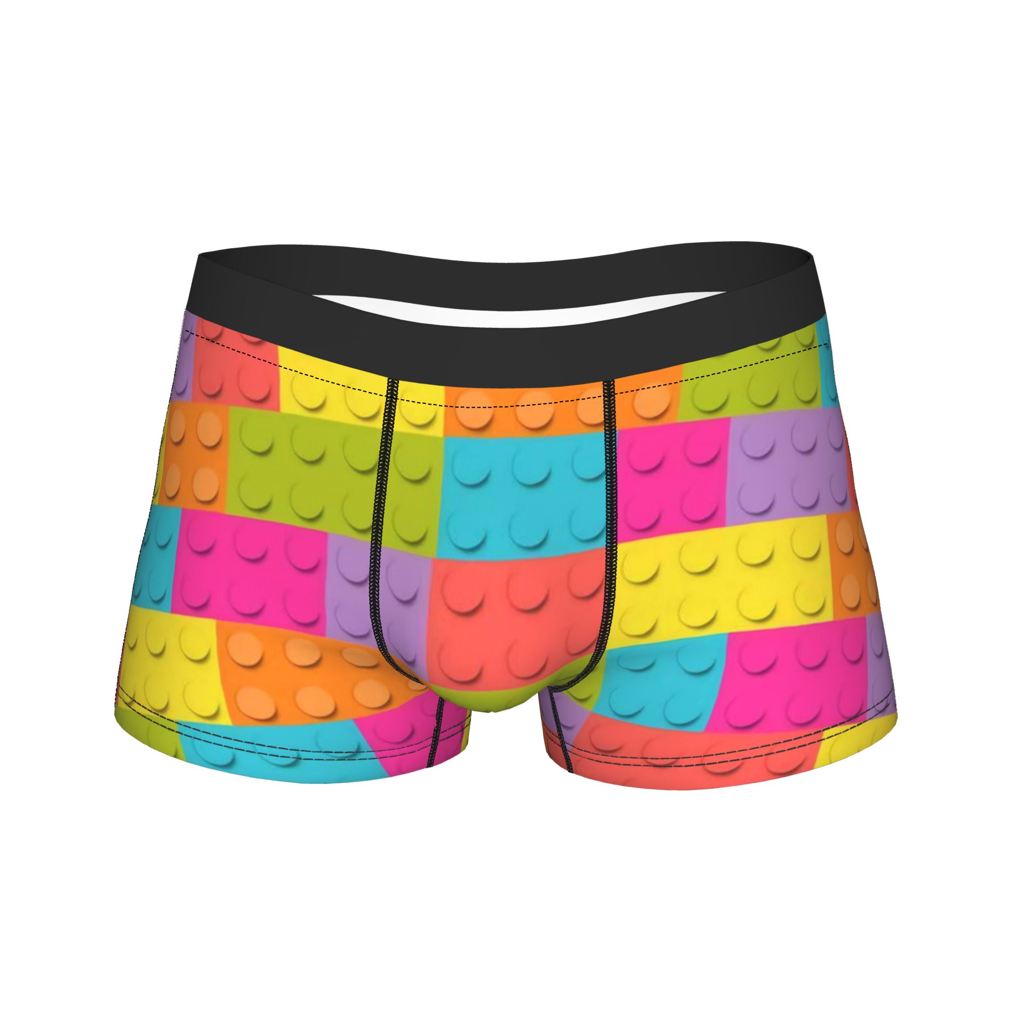 3D Printing Lego Bricks - Boxer con motivo a mattoncini colorati,